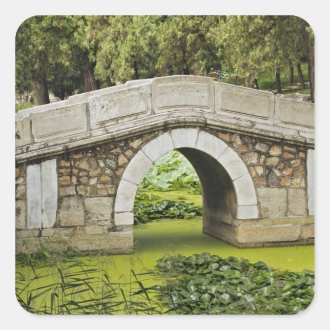 Bridge, Summer Palace, Beijing, China Square Sticker (Front)