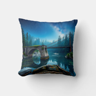 Bridge the gap Bridges & City Wildlife Sunset Sky Cushion