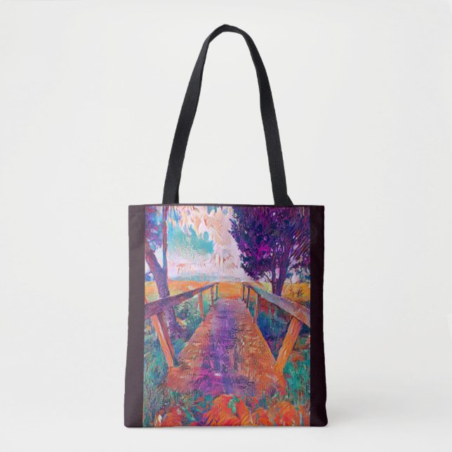 Bridge to peace an A.I. developed painting   Tote Bag (Front)