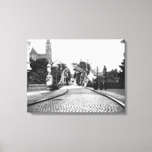 Bridge to the Cathedral, Breslau  Poland, c.1910 Canvas Print