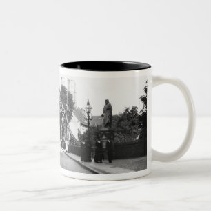 Bridge to the Cathedral, Breslau  Poland, c.1910 Two-Tone Coffee Mug