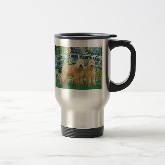Bridge - Two Wheaten Terriers Travel Mug (Right)
