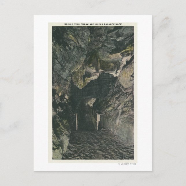 Bridge Under Balance Rock View Postcard (Front)