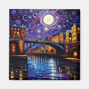 Bridge under moonlight 1 magnet