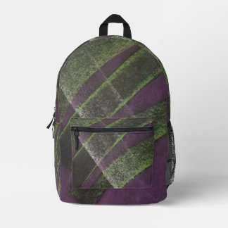 Bridge Unique Purple Yellow Colourful Abstract Art Printed Backpack