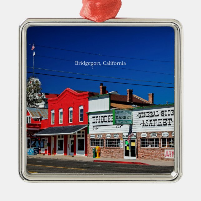 Bridgeport California labelled photograph Metal Tree Decoration (Front)