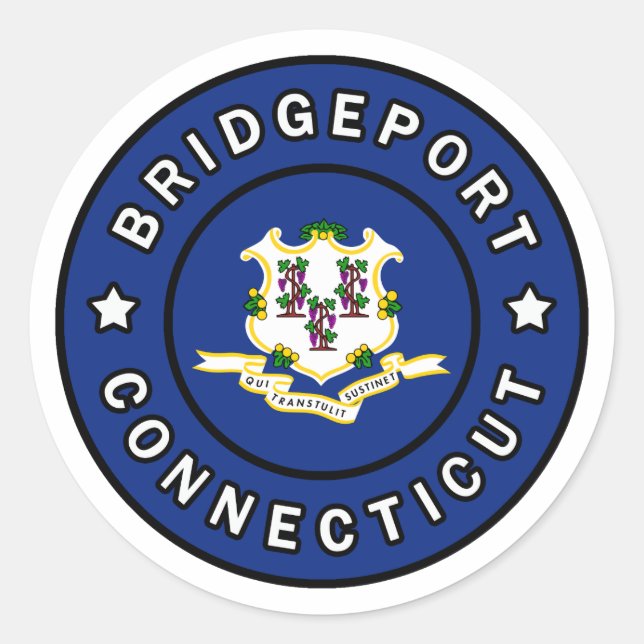 Bridgeport Connecticut Classic Round Sticker (Front)
