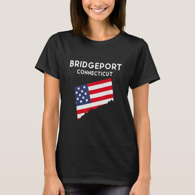 Bridgeport Connecticut USA State America Travel Co T-Shirt (Front)