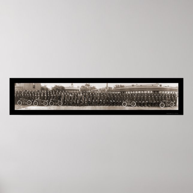 Bridgeport, CT Police Photo 1914 Poster (Front)