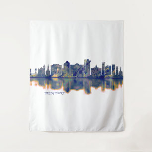 Bridgeport Skyline Tapestry