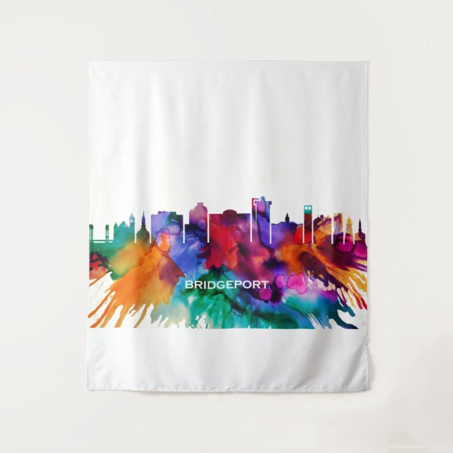 Bridgeport Skyline Tapestry (Front)