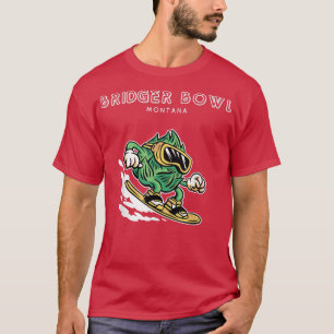 Bridger Bowl Montana Funny Snowboarding Beer Hops T-Shirt