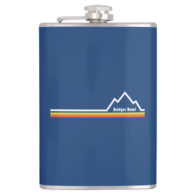 Bridger Bowl, Montana Hip Flask (Front)