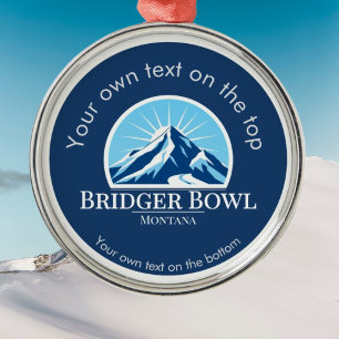 Bridger Bowl Montana ski medal Metal Ornament