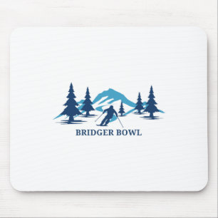 Bridger Bowl Montana Ski Resort Skiing Skier Mouse Mat