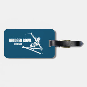 Bridger Bowl Montana Skier Luggage Tag