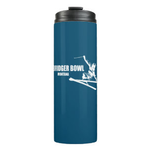 Bridger Bowl Montana Skier Thermal Tumbler