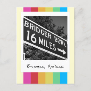 Bridger Bowl Retro Instant Camera Postcard