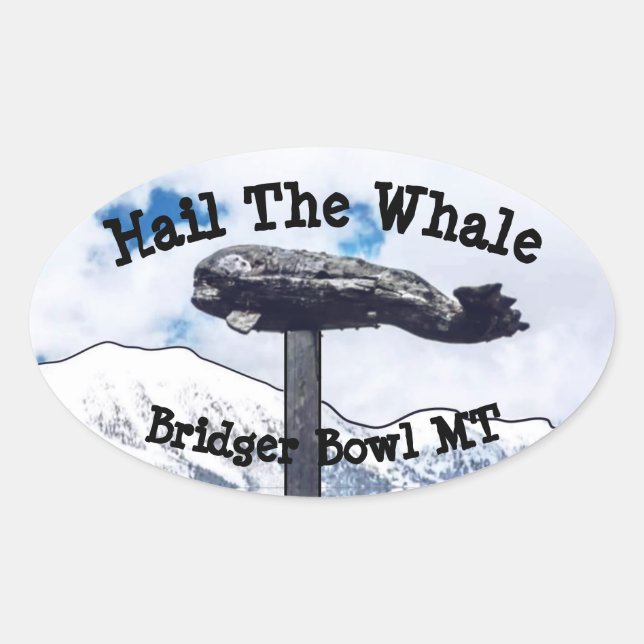 Bridger Bowl whale Sticker (Front)