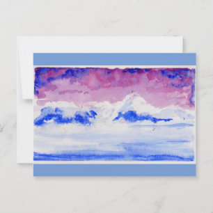 Bridger Mountains Watercolor Postcard