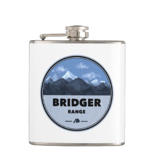 Bridger Range Montana Camping Hip Flask