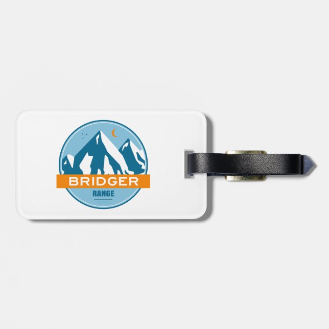 Bridger Range Montana Stars Moon Luggage Tag (Back Horizontal)