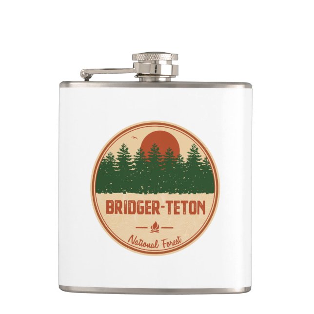 Bridger-Teton National Forest Hip Flask (Front)