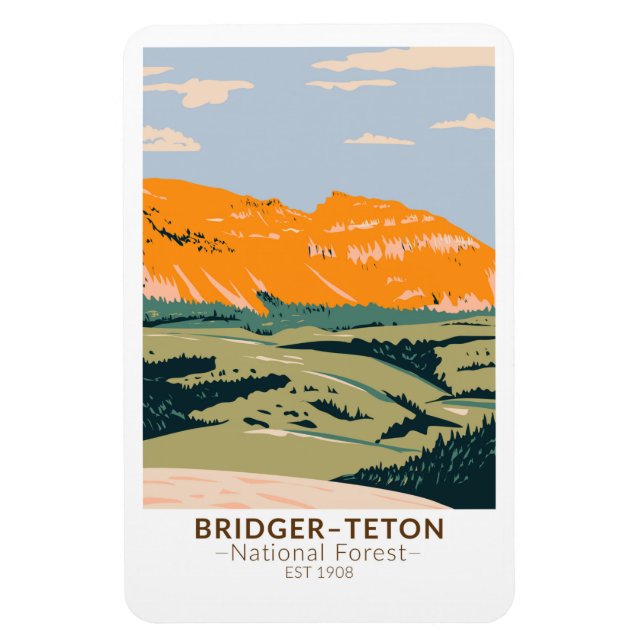 Bridger Teton National Forest Sheep Mountain Magnet (Vertical)