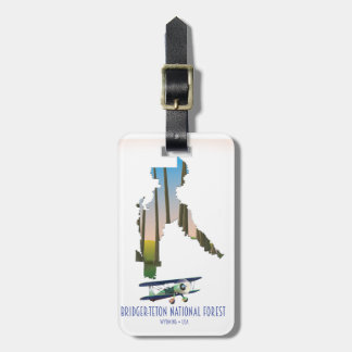 Bridger-teton national forest, wyoming map luggage tag