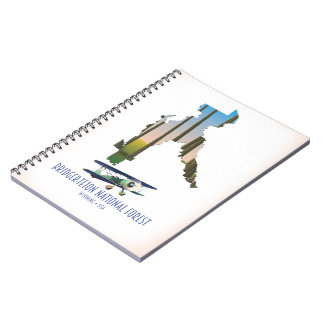 Bridger-teton national forest, wyoming map notebook