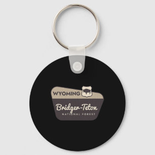 Bridger-teton National Forest Wyoming Welcome Sign Key Ring