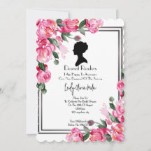 Bridgerton bridal shower invitation floral