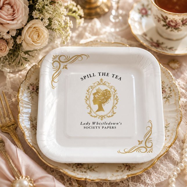 Bridgerton Bridal Shower Paper Plate (Creator Uploaded)