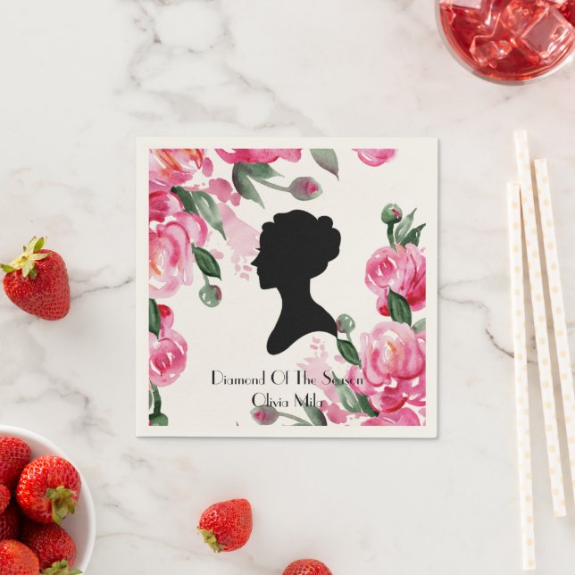 BRIDGERTON FLORAL BRIDAL SHOWER NAPKIN (Insitu)