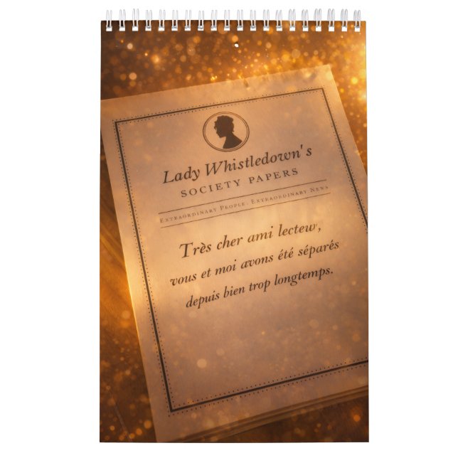 Bridgerton inspired calendar (Cover)