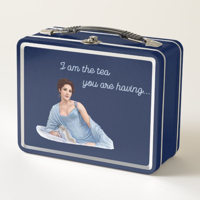 Bridgerton inspired metal lunch box (Front)