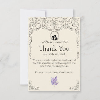 Bridgerton Inspired Regency Society Thank You Card