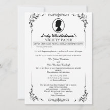 Bridgerton Wedding Invitation – Regency Style  