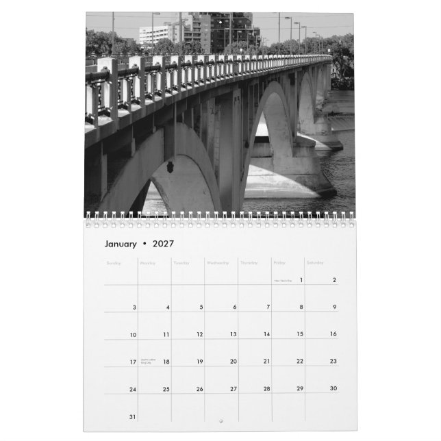 Bridges 2011 calendar (Jan 2027)