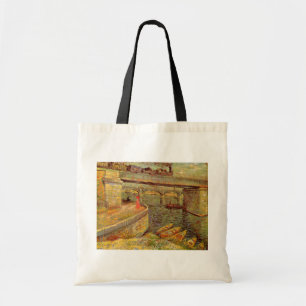 Bridges Across Seine, Asnieres by Vincent van Gogh Tote Bag