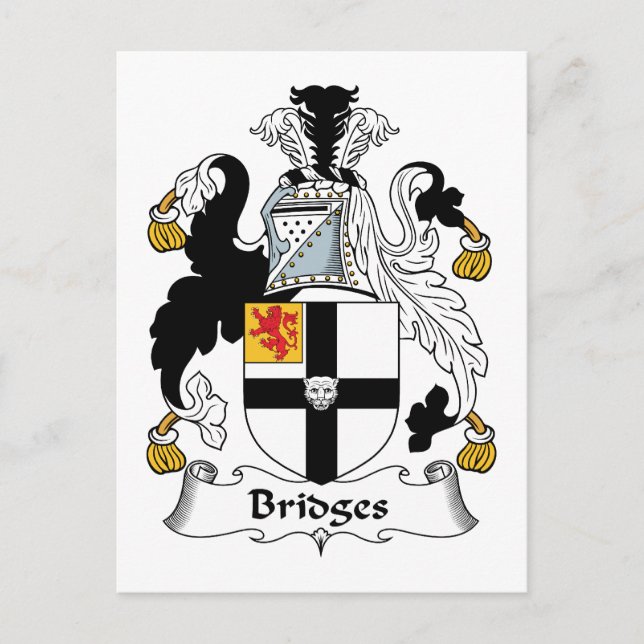 Bridges Family Crest Postcard (Front)