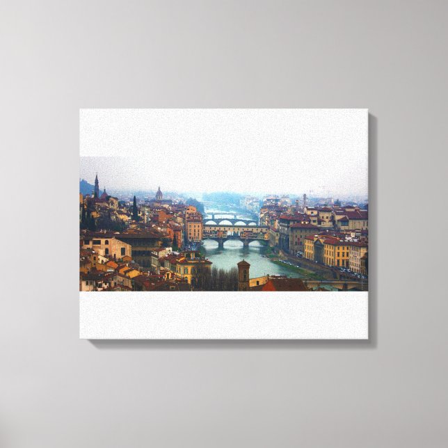 Bridges of Florence Italy Canvas Print (Front)