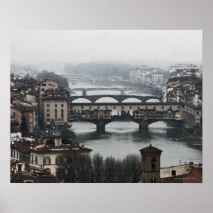 Bridges of Florence Italy Poster