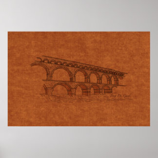 Bridges: Pont Du Gard, France Poster