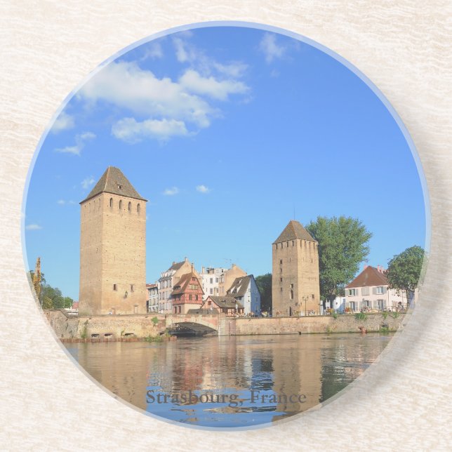 bridges, Strasbourg, France Coaster (Front)