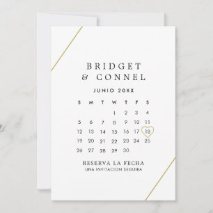 Bridget Geometric Modern Spanish Wedding Save The Date