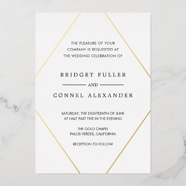 Bridget Geometric Modern Wedding (Front)