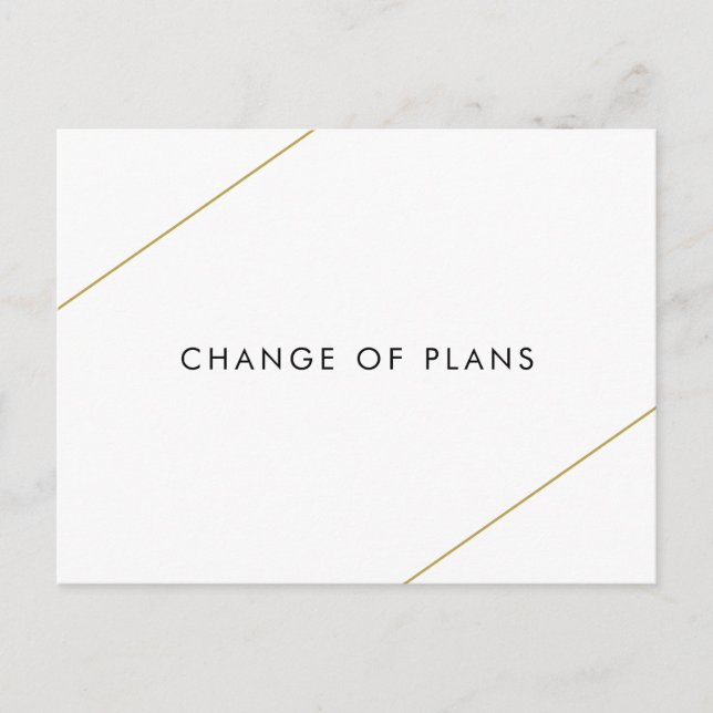 Bridget Geometric Modern Wedding Announcement Postcard (Front)