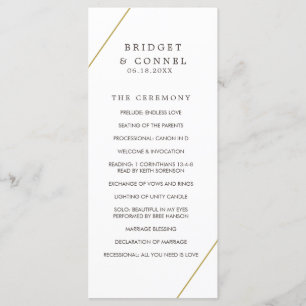 Bridget Geometric Modern Wedding Programme