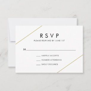 Bridget Geometric Modern Wedding RSVP Card